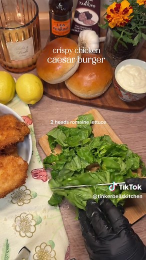 Crispy Chicken Caesar Burger Recipe in Cups