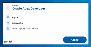 Archiwalna oferta nr 5537117, Oracle Apex Developer , śląskie, Avenga - oferty pracy
