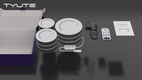 Tyute Smart Wall Light, 9-Piece LED DIY Constellation Light, Led Strip Lights, RGB Color Changing, App & Remote Control, Music Sync, Ambient Lighting for Bedroom, Living Room, Gaming, and Home Decor