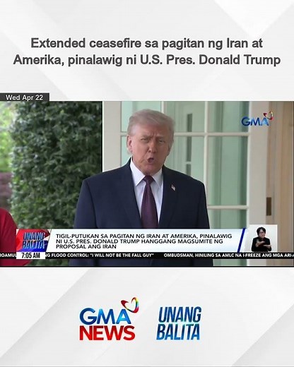 Extended ceasefire sa pagitan ng Iran at Amerika, pinalawig ni... | Unang Balita