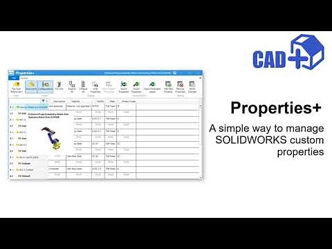 A simple way to manage SOLIDWORKS custom properties