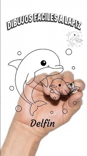 Cómo Dibujar un Delfín (Dolphin) ✏️🐬 | Dibujos Fáciles a Lápiz