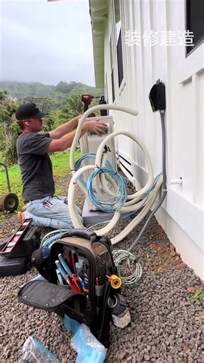United States🇺🇸Workers install air conditioner #Air conditioner #Air conditioner installation #Fu