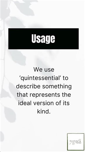 Word of the Day: Quintessential | Meaning, Origin & Example #WordOfTheDay #EnglishLearning #Shorts
