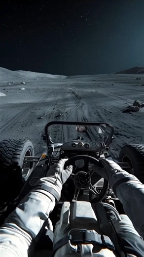 Imagine Your Job Is Driving on the Moon 🌕🚀 #astronaut #space #nasa #moon #shorts #earthfromspace