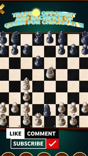 sacrifice of queen for and traping opponent..#chess #chesstricks #magnuscarlsen #gukesh#chessgame