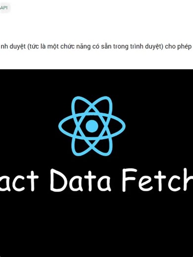 Fetch API là gì #thaygiaofrontend #React #reactjs