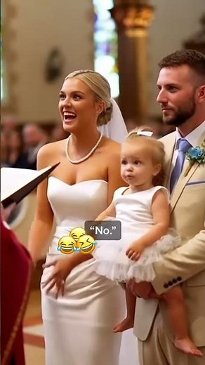 Baby Yells "NO" at Priest During Wedding! 🤣 Hilarious Fail