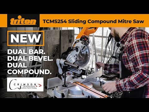 NEW Triton TCMS254 1800W Sliding Dual Compound Mitre Saw 254mm - The cleanest cut in your workshop