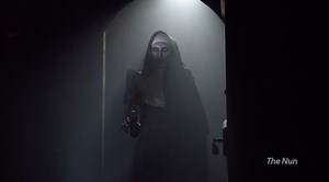 The Nun star Bonnie Aarons has been terrifying audiences for years, but gets a taste of her own medicine when she steps inside The Conjuring haunted house. | The Hollywood Reporter