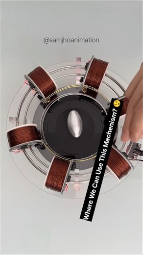 Magnetic Field Magic #engineering #magnetic #physicsexperiment #motor #pistol #steamengine