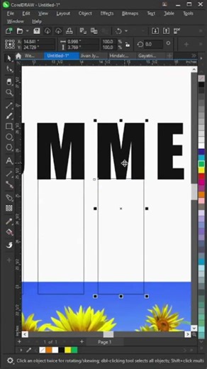 Summer Creative in CorelDraw // CorelDraw Tricks // #design #corelwithanjali #viral #shorts #Design