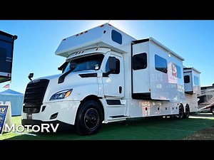 Huge Super C Explorer 45CBF with Two Full Bath Plus Bunks 2023 Cascadia Motorhome by Renegade RV