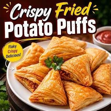 Crispy Fried Potato Puffs | Flaky Layers & Spicy Potato Filling | Easy Snack Recipe #recipe