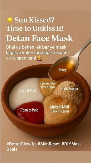 Use this detan face mask remedy for your face and body and this helps to remove complete dullness.