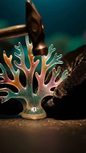 Breaking glass coral formation