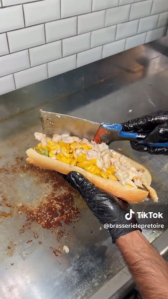 Sandwich escalopes de poulet au Boursin