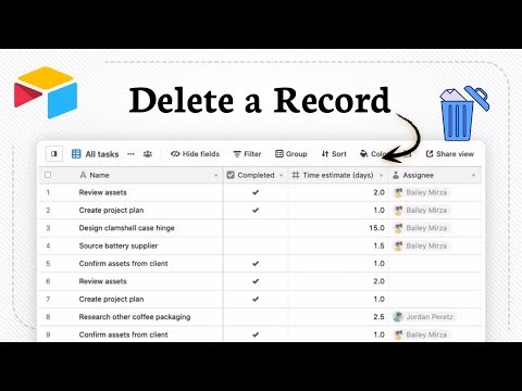 How to delete a record in Airtable (Quick Data Cleanup)