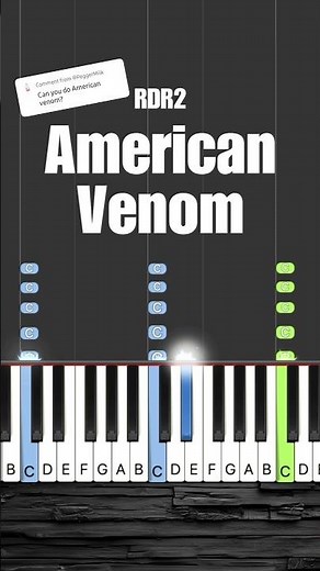 RDR2 American Venom INTRO Easy Piano Tutorial! #piano #rdr2 #tutorial