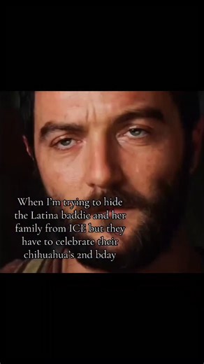 uncvoid on Instagram: "🫥 Interesting fact: This meme flips the script on one of the most terrifying movie villains ever. Hans Landa is usually the one doing the hunting, but here, he is the stressed-out protector trying to keep a secret. The joke plays on the specific stereotype that some families throw massive, loud parties for literally anything, even a dog. The stakes are incredibly high with authorities patrolling outside, but the family’s priority is making sure the Chihuahua has a proper 