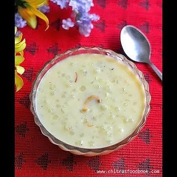 Sabudana Kheer Recipe Without Condensed Milk - How to make Javvarisi Payasam With Sugar/Sago Payasam
