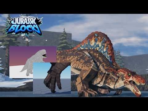 NEW D-REX BOSS ATTACK AND SPINOSAURUS REMODEL SNEAK PEAK - JURASSIC BLOCKY