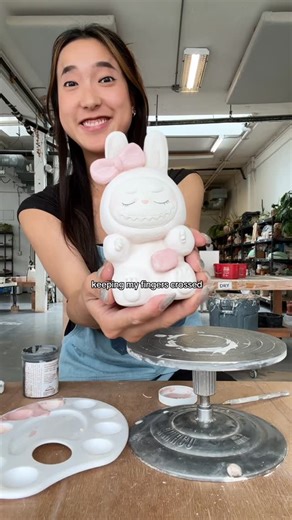 emme zhou | CERAMIC LABUBU UPDATE!! 💔😩 u guys were right… #ceramics #pottery #labubu #hobby #clayart | Instagram