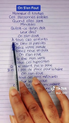 On S’en Fout by @charlottedipandaofficielle #onsenfout #tiktokcameroun #lyricsgenius1 #lyrics_genius_2_ #go_lyric #fyp #tiktoknigeria #i_am_ronick #charlottedipandaofficielle