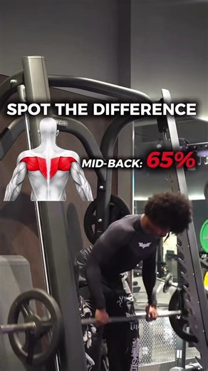 Smith machine row proper form improves mid-back activat #midback #backworkout #ytshorts #fitness