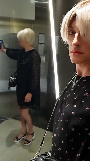 Crossdresser MTF in Hotel Elevator #crossdressing #crossdress #crossdresser #mtf #mtftransformation | Taylor Proks