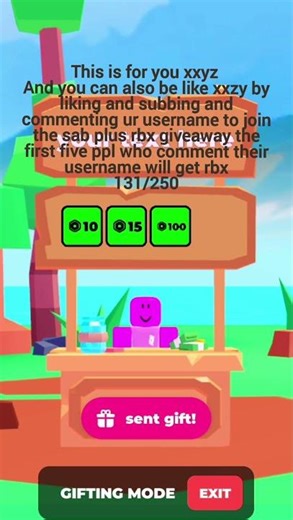 Subscribe,like, and comment your username, first 5 ppl will get rbx #giveaway #fypシ #viral #fyp#tyt