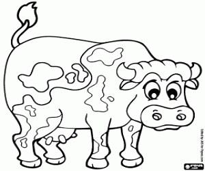 Cow coloring page printable game