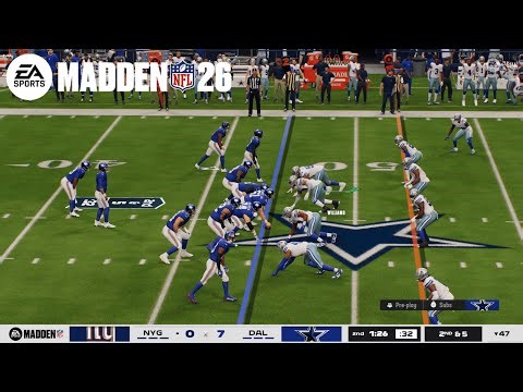 Madden NFL 26 -Giants vs Cowboys - Gameplay (PC) [Camera Mod]