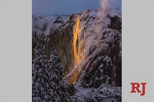 Yosemite’s El Capitan wows visitors with ‘firefall’ phenomenon