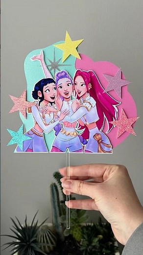 K-Pop Demon Hunters Birthday Cake Topper