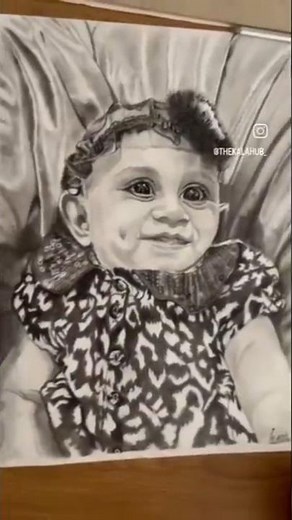 ​Hyper-Realistic Baby Portrait Drawing 🎨 Custom Art #art #drawing #portrait #sketch #anand