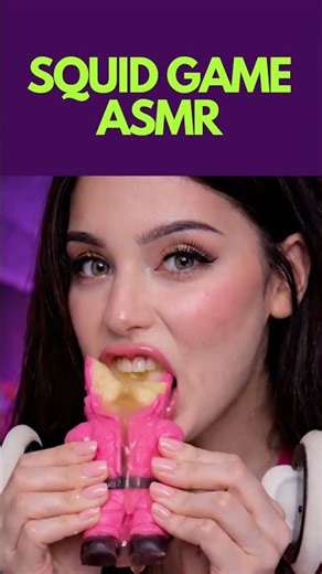 Eating Squid Game Candy ASMR Satisfying Sounds #asmr #squidgame #eating