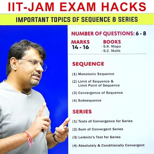 IIT JAM 2022 | Sequence And Series (14 Marks) - Important Topics | Exam Hacks By GP Sir #shorts