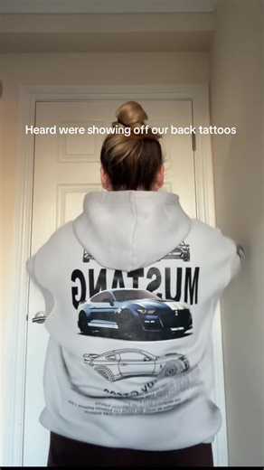 Showcasing Back Tattoos on a Shelby Mustang