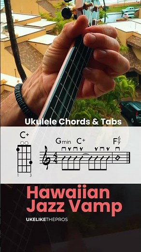 Hawaiian Jazz Ukulele Vamp 🏝️🎸 (Spicy Chord Lesson)