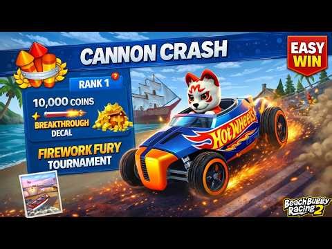 Cannon Crash 💥 | 10k Coins 🪙 Prize ✨ | Rip Rod 🔥+ Cmdr.Nova🐶 | Beach Buggy Racing 2 ⛱️