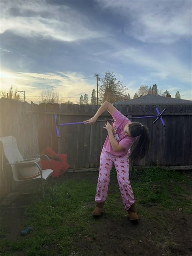 Going in circles 💜💚🌲 #dragonstaff #flowarts #flowtok #hellokitty #strawberryshortcake