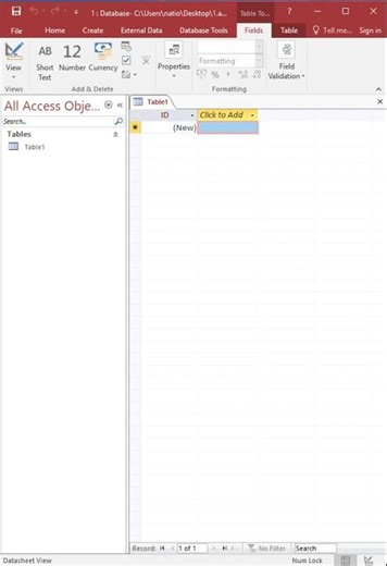 MS Access Basics: Create a Database in 3 Steps! #msaccess #shorts