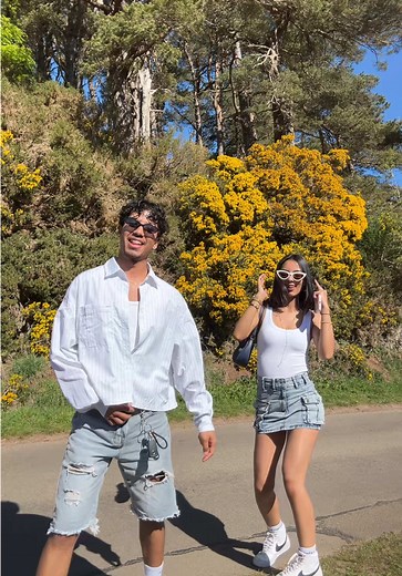 Sun’s oot: twins enjoying sunshine