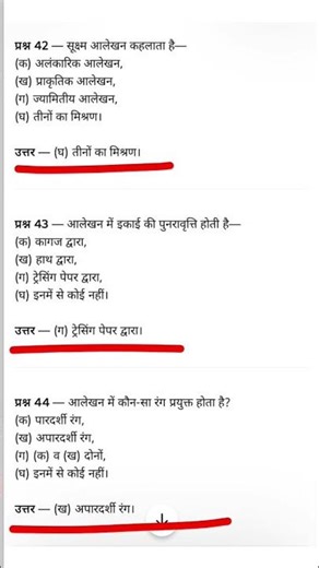 कक्षा 10 आलेखन कला का महत्वपूर्ण बहुविकल्पीय प्रश्न|100% आ रहा है|10 मार्च 2026|
