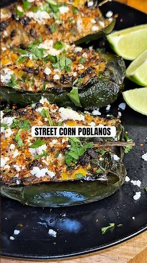 I stuffed poblanos with beefy street corn 🤯