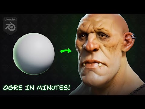 Blender Speed Sculpt | Ogre Character Bust