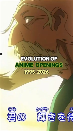 Evolution of ANIME openings (1995 - 2026)