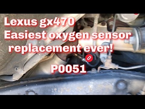 Lexus GX470 - easiest oxygen sensor replacement ever! fix P0051 check engine and VSC/TRAC on