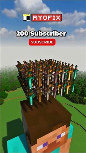 2000 Sword Melawan Steve Raksasa🤩 #minecraft #shorts
